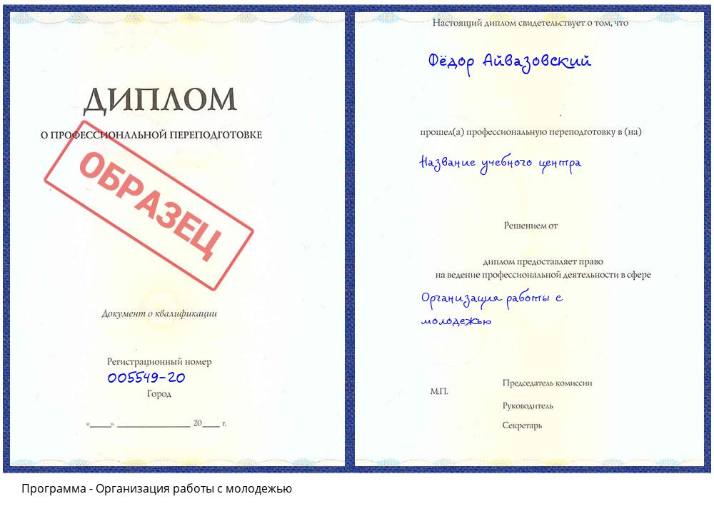 Организация работы с молодежью Орехово-Зуево
