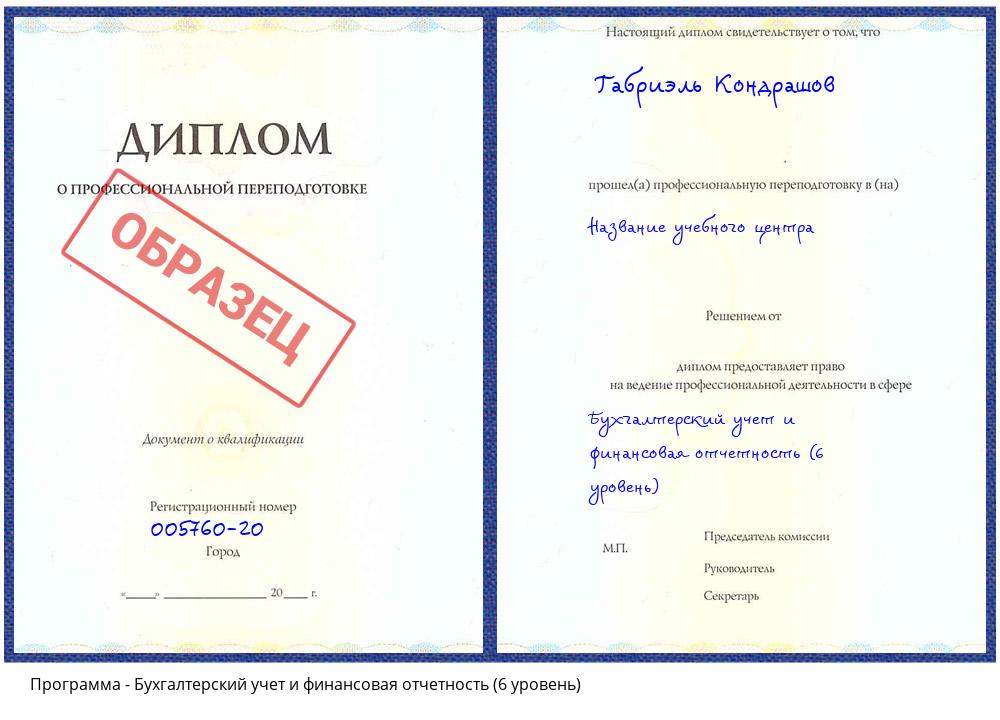 Бухгалтерский учет и финансовая отчетность (6 уровень) Орехово-Зуево