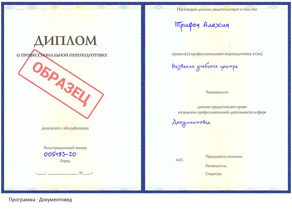 Документовед Орехово-Зуево